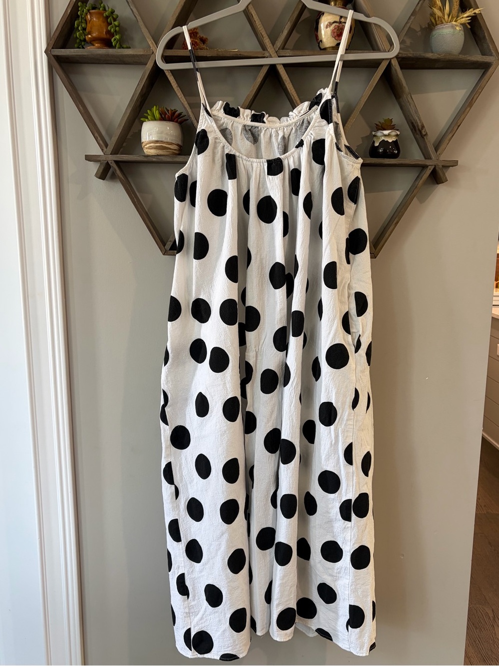 Tabitha Brown for Target Black & White Polka Dot Cover-Up Sundress. Size large. - Picture 5 of 10